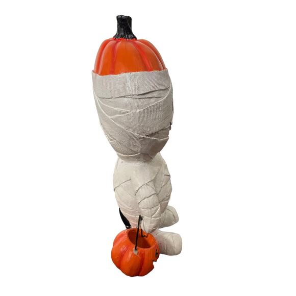 Mummy Pumpkin Halloween Figure Decor Black Cat & Trick or Treat Pail New - Picture 5 of 12